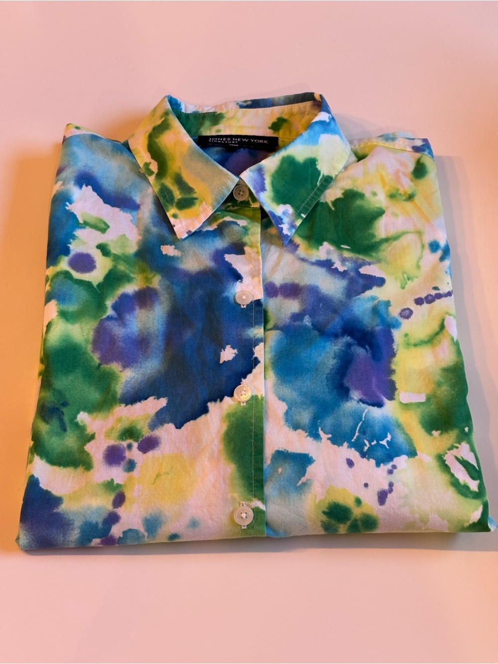 Jones New York Tie-Dye Button-Down Shirt, Women’s XL